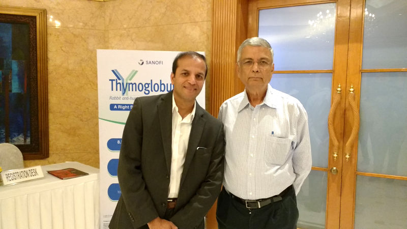 Dr. Ashok Sarin With Dr. Gilles Blancho Director, Institute of Transplantation Nantes, France On  9th March 2017.