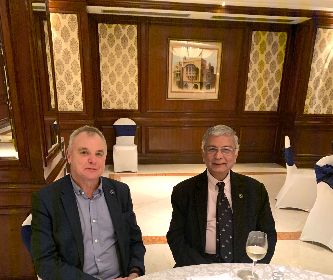 Dr. Ashok Sarin with Prof. Derek Bell, President Royal College of Physicians, Edinburgh at a Symposium on 11th January, 2020 in New Delhi.
